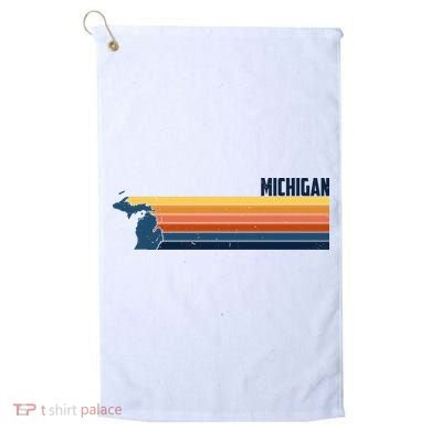 Retro Vintage Michigan Golf Towel