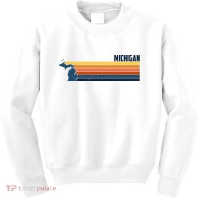 Retro Vintage Michigan Kids Sweatshirt