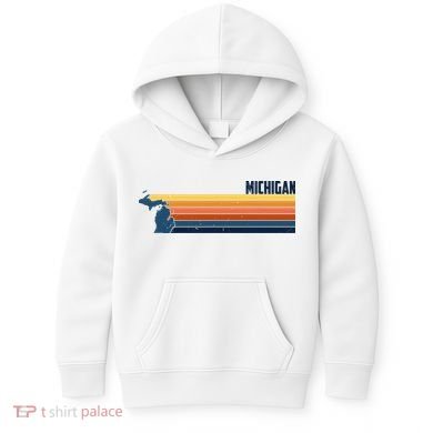 Retro Vintage Michigan Kids Hoodie