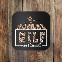 MILF Man I Love Fall Cheetah Pumpkin Cute Coaster thumb 0