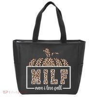 MILF Man I Love Fall Cheetah Pumpkin Cute Tote Bag thumb 0