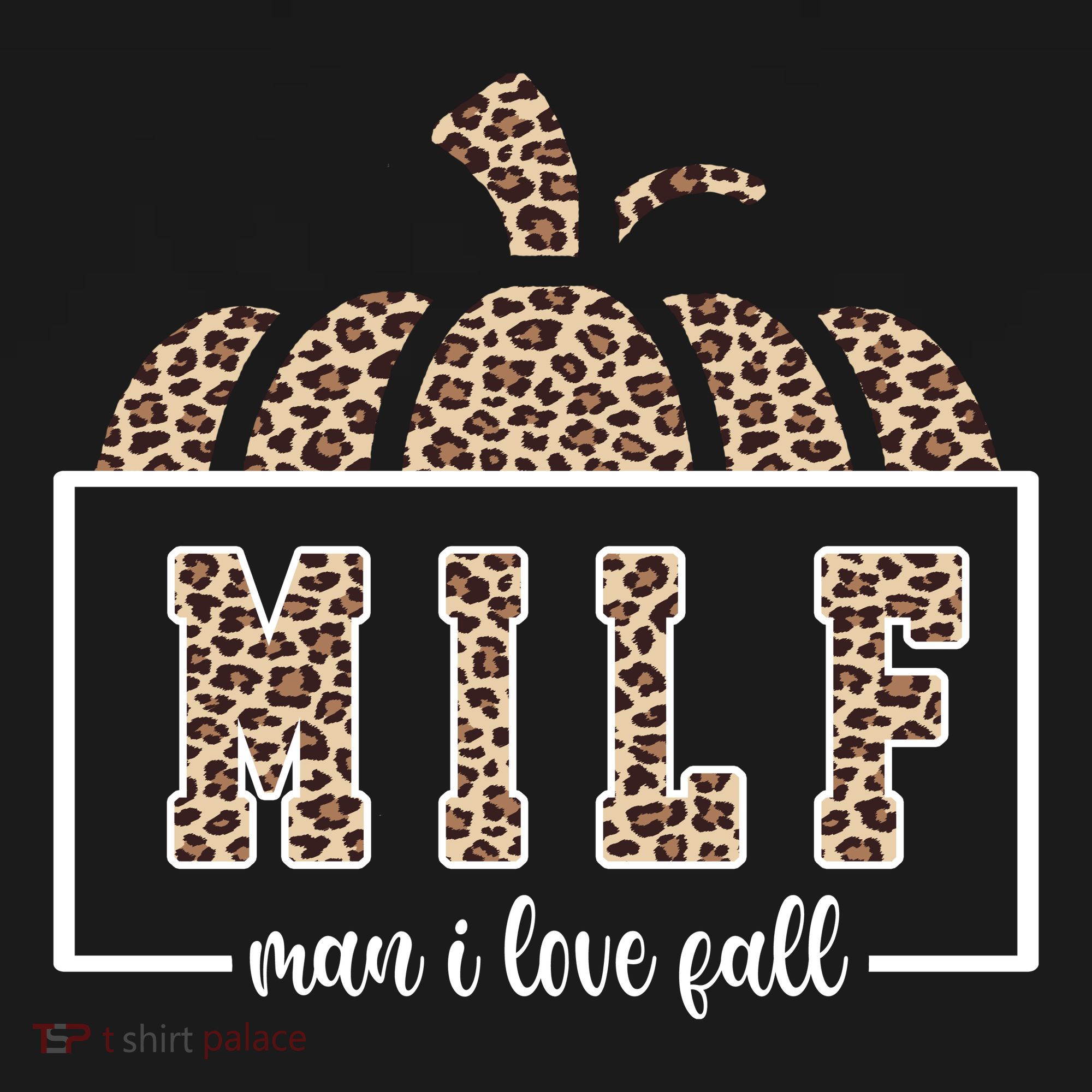 MILF Man I Love Fall Cheetah Pumpkin Cute Tote Bag