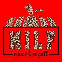 MILF Man I Love Fall Cheetah Pumpkin Cute Santa Hat thumb 1