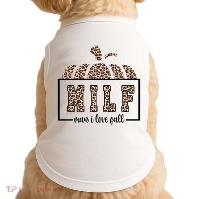 MILF Man I Love Fall Cheetah Pumpkin Cute Doggie Tank