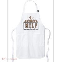 MILF Man I Love Fall Cheetah Pumpkin Cute Apron thumb 0