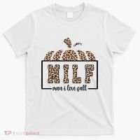 MILF Man I Love Fall Cheetah Pumpkin Cute T-Shirt thumb 0