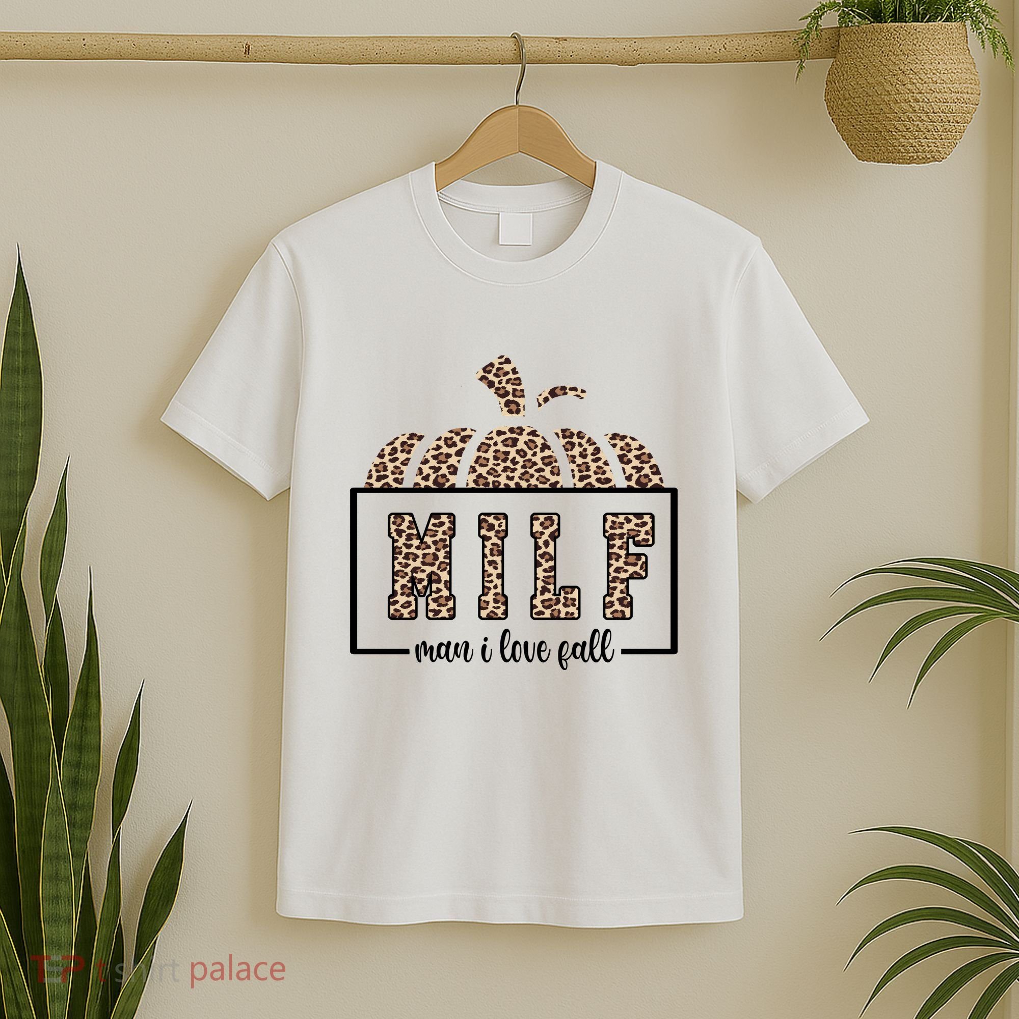 MILF Man I Love Fall Cheetah Pumpkin Cute T-Shirt