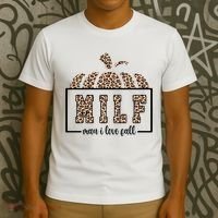 MILF Man I Love Fall Cheetah Pumpkin Cute T-Shirt thumb 3