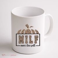 MILF Man I Love Fall Cheetah Pumpkin Cute Coffee Mug thumb 1