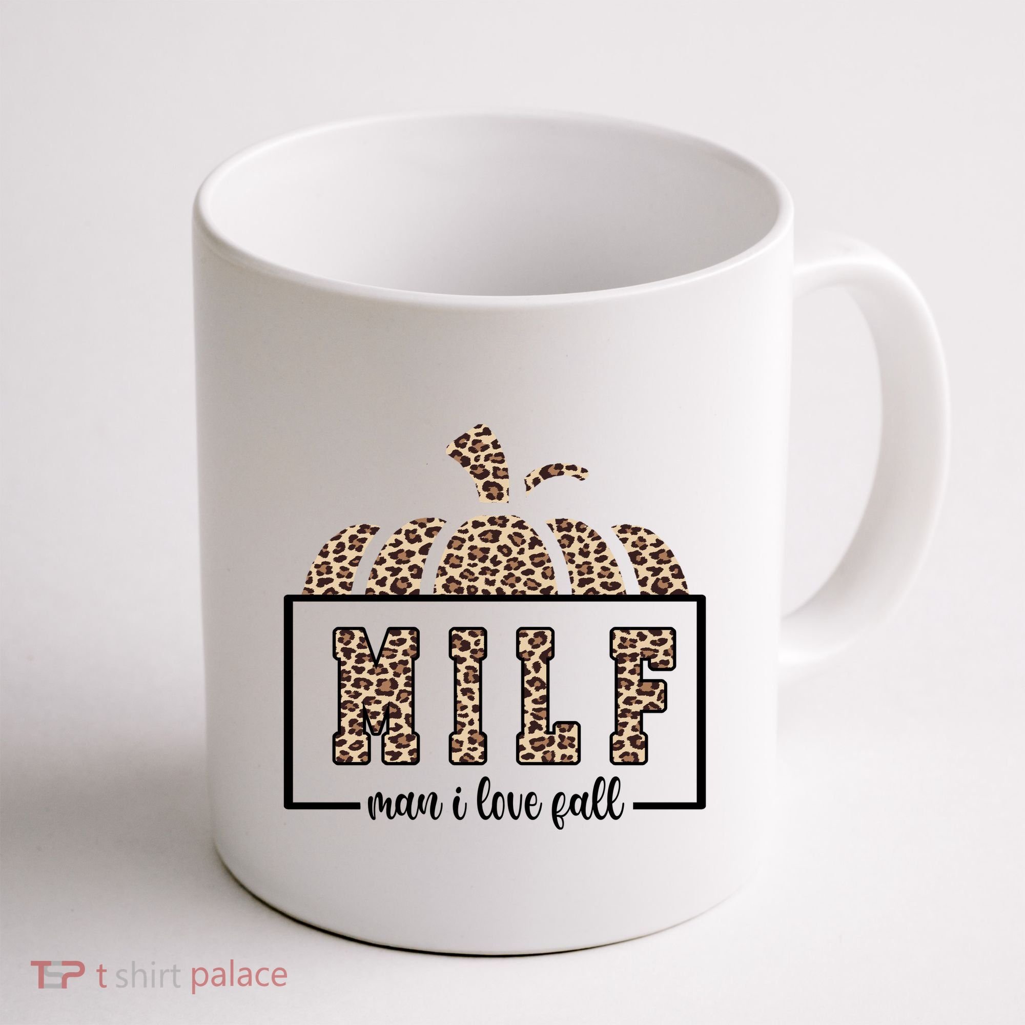 MILF Man I Love Fall Cheetah Pumpkin Cute Coffee Mug
