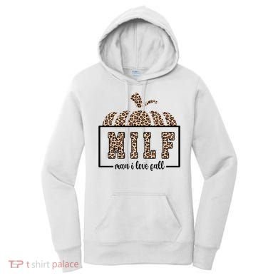 MILF Man I Love Fall Cheetah Pumpkin Cute Women's Hoodie