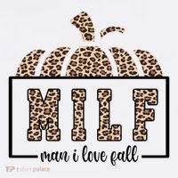 MILF Man I Love Fall Cheetah Pumpkin Cute Women's Hoodie thumb 2