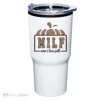MILF Man I Love Fall Cheetah Pumpkin Cute Tumbler thumb 0