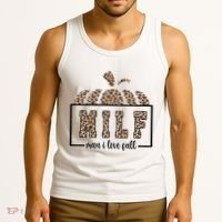MILF Man I Love Fall Cheetah Pumpkin Cute Tank Top thumb 3