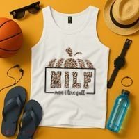 MILF Man I Love Fall Cheetah Pumpkin Cute Tank Top thumb 4