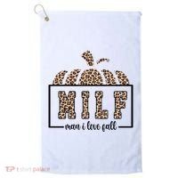 MILF Man I Love Fall Cheetah Pumpkin Cute Golf Towel thumb 0