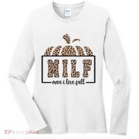 MILF Man I Love Fall Cheetah Pumpkin Cute Women's Long Sleeve Shirt thumb 0