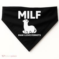 MILF Man I Love Ferrets Funny Ferret USA-Made Doggie Bandana thumb 0