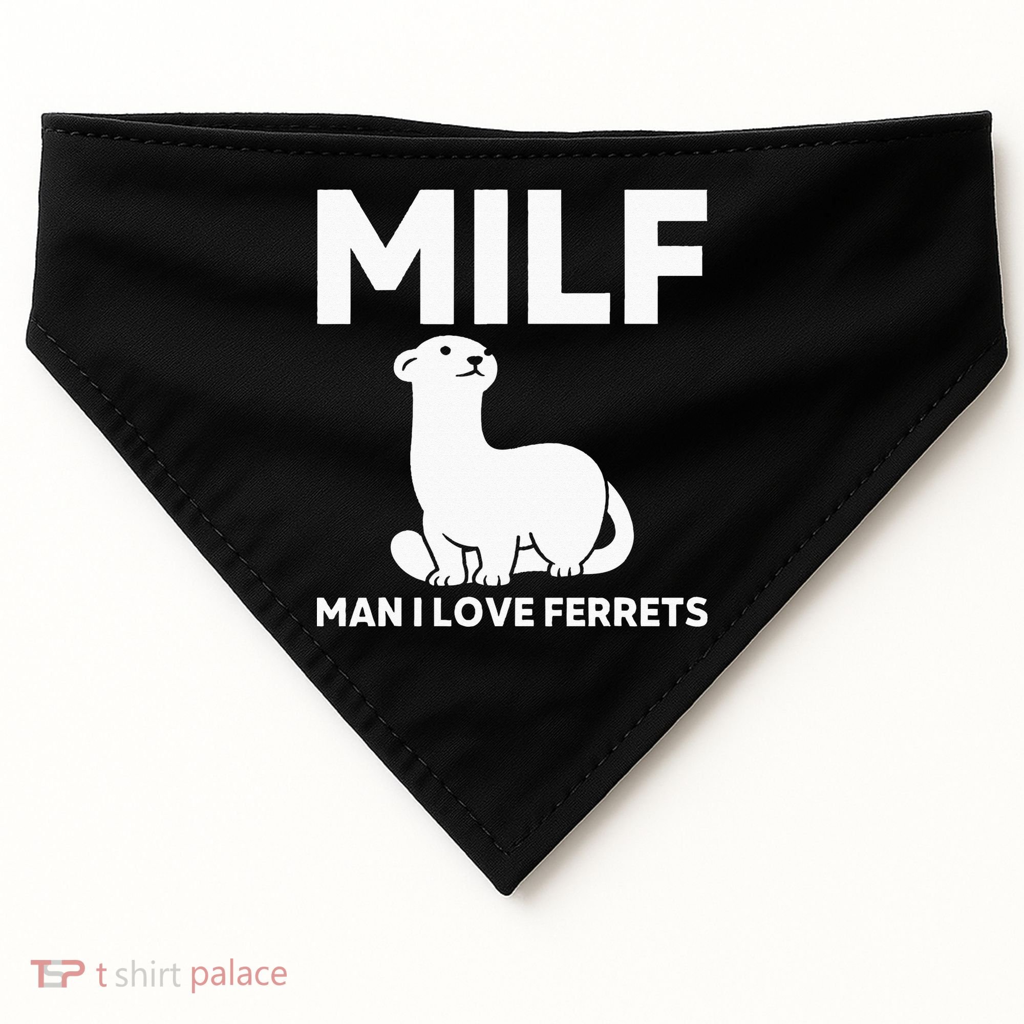 MILF Man I Love Ferrets Funny Ferret USA-Made Doggie Bandana