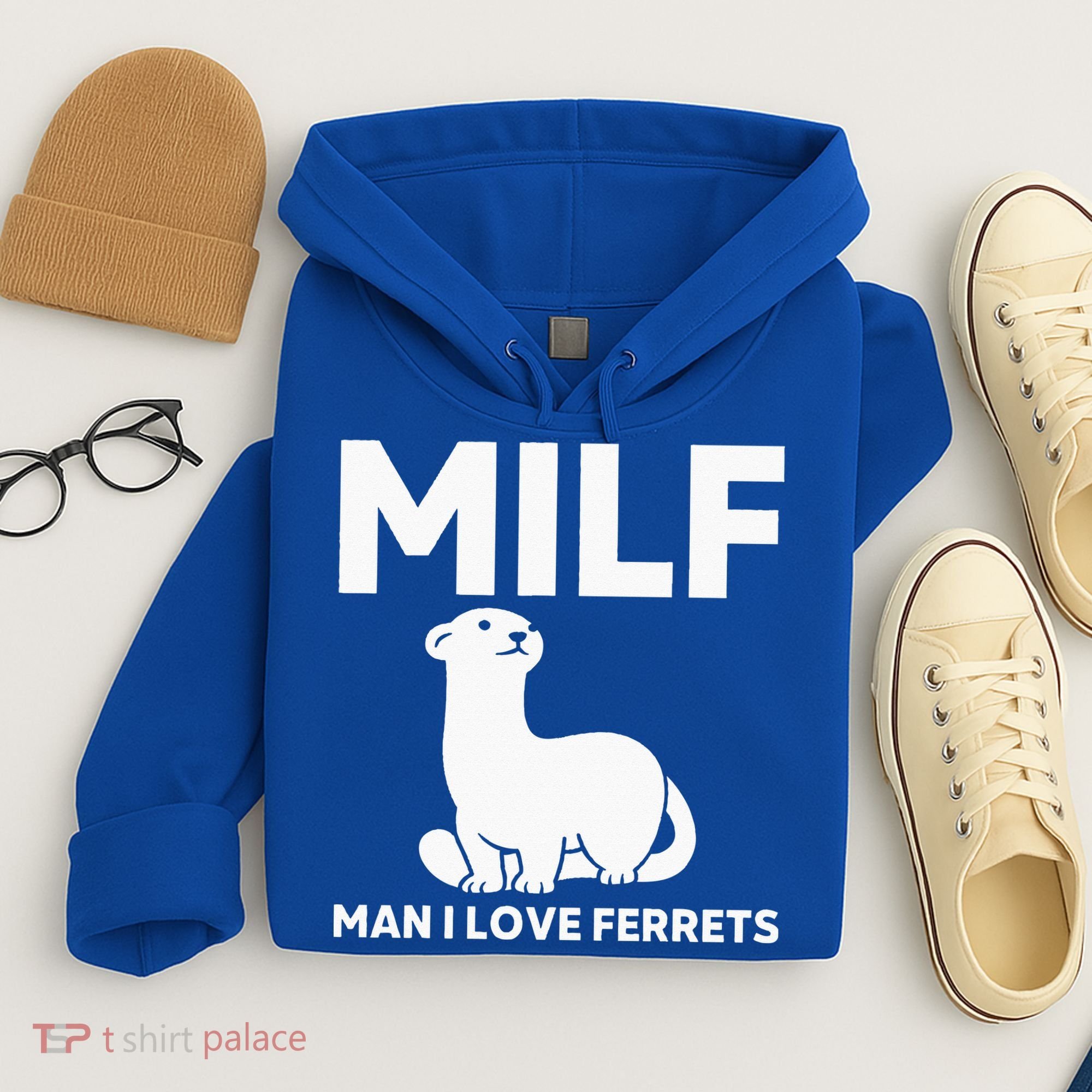 MILF Man I Love Ferrets Funny Ferret Hoodie