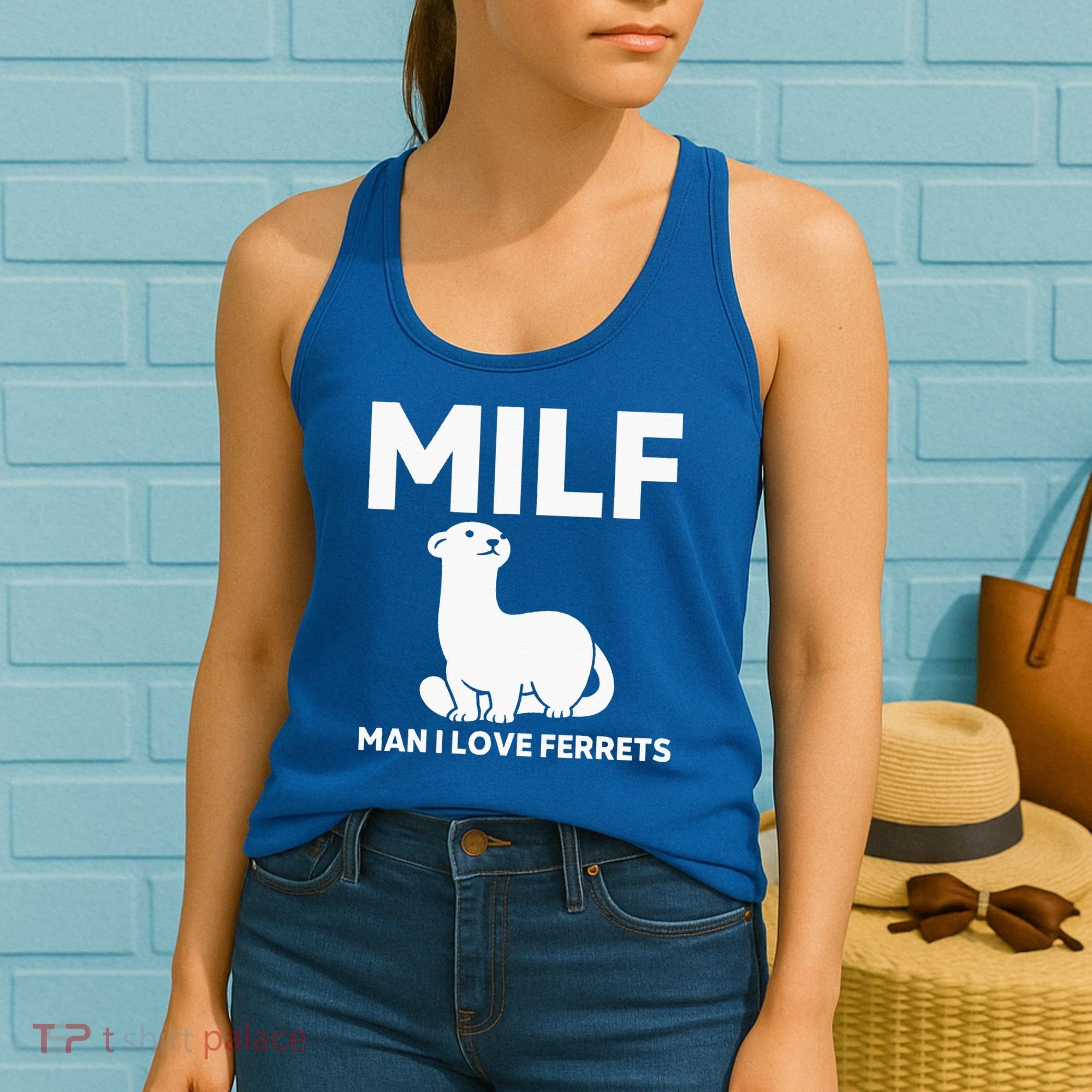 MILF Man I Love Ferrets Funny Ferret Women's Tank Top