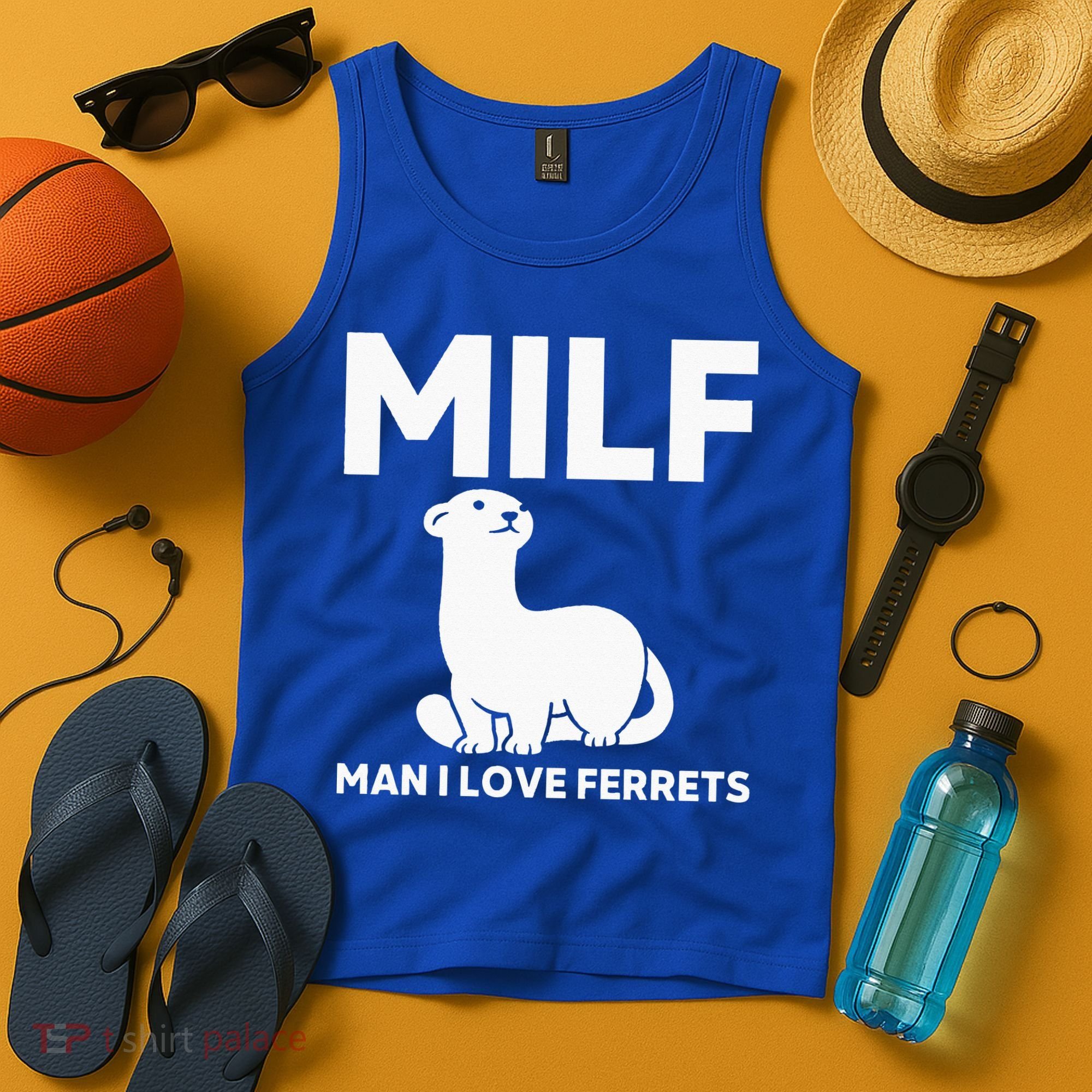 MILF Man I Love Ferrets Funny Ferret Tank Top