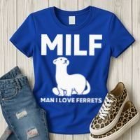 MILF Man I Love Ferrets Funny Ferret Women's T-Shirt thumb 3
