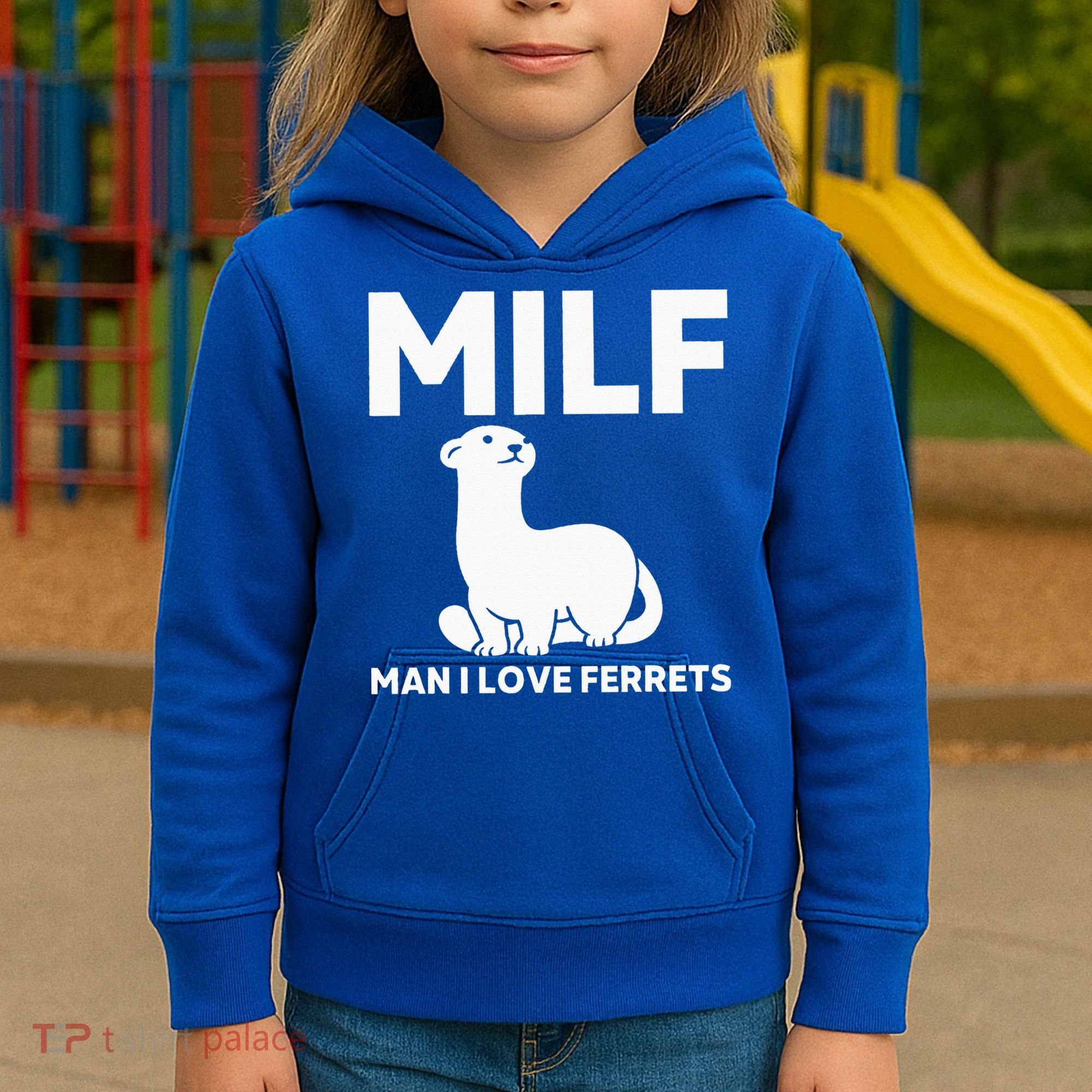 MILF Man I Love Ferrets Funny Ferret Kids Hoodie