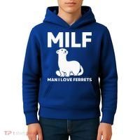 MILF Man I Love Ferrets Funny Ferret Kids Hoodie thumb 4