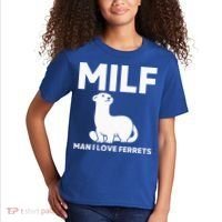 MILF Man I Love Ferrets Funny Ferret Kids T-Shirt thumb 2
