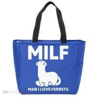 MILF Man I Love Ferrets Funny Ferret Tote Bag thumb 0
