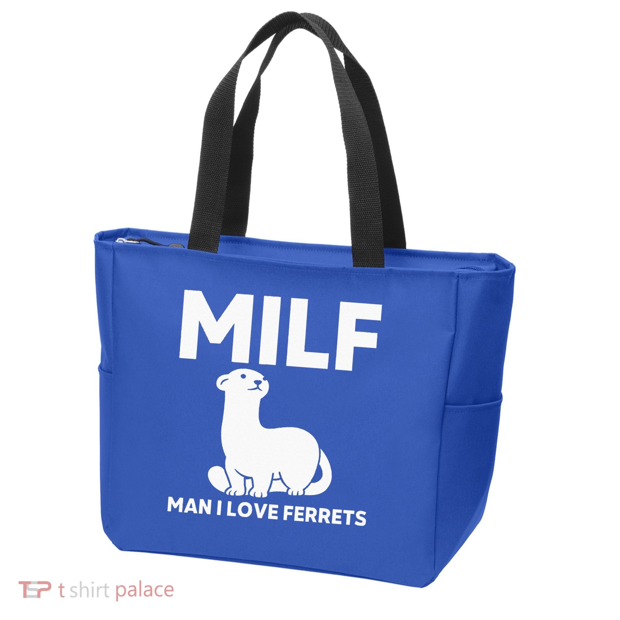 MILF Man I Love Ferrets Funny Ferret Tote Bag