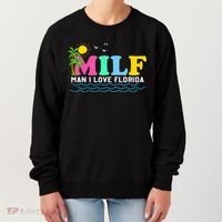 MILF Man I Love Florida Beach Summer Vacation Palm Tree Women's Sweatshirt thumb 0