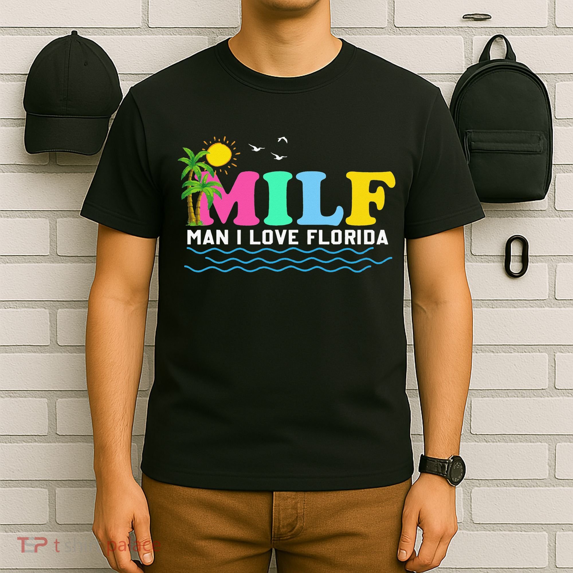 MILF Man I Love Florida Beach Summer Vacation Palm Tree T-Shirt