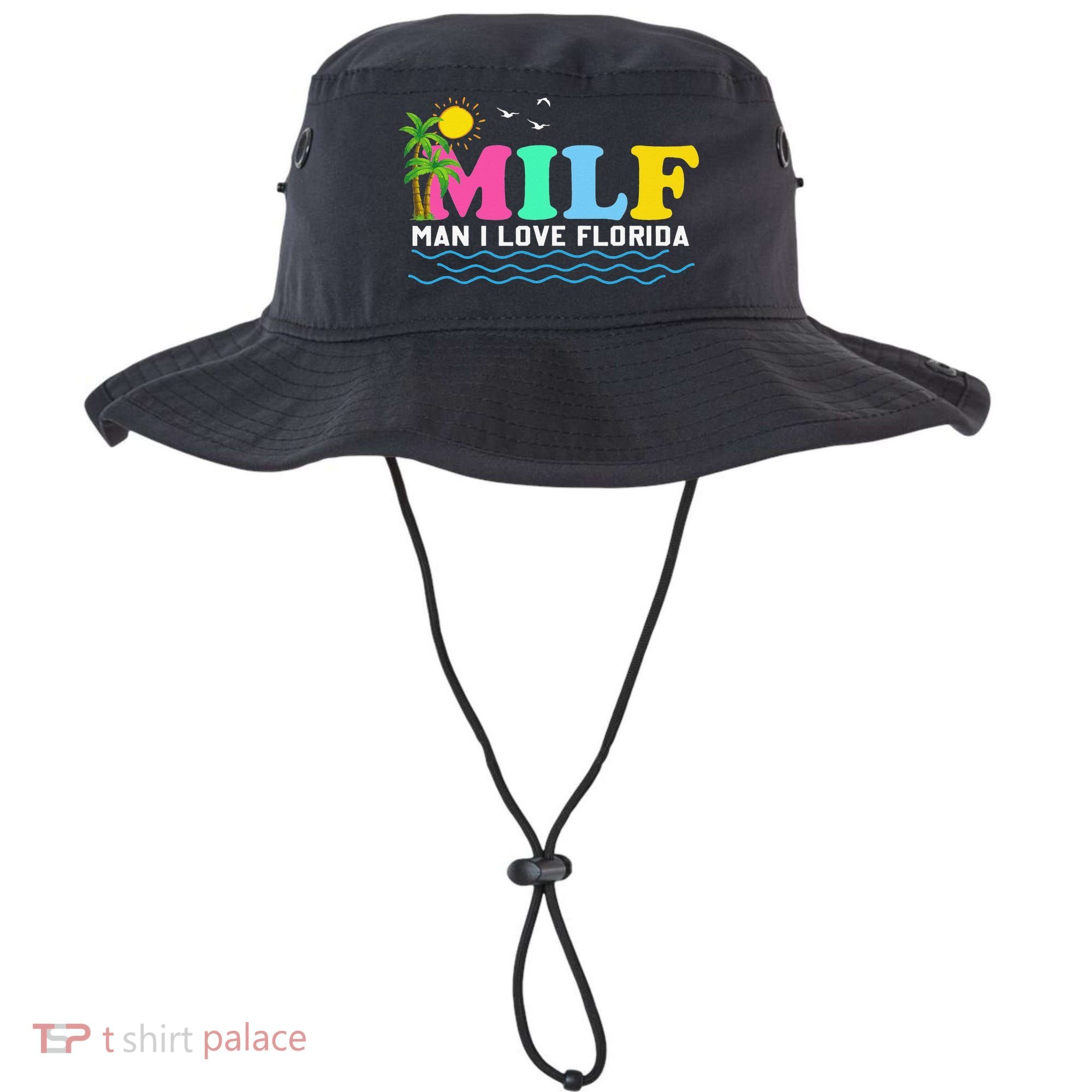 MILF Man I Love Florida Beach Summer Vacation Palm Tree Bucket Hat