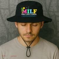 MILF Man I Love Florida Beach Summer Vacation Palm Tree Bucket Hat thumb 2
