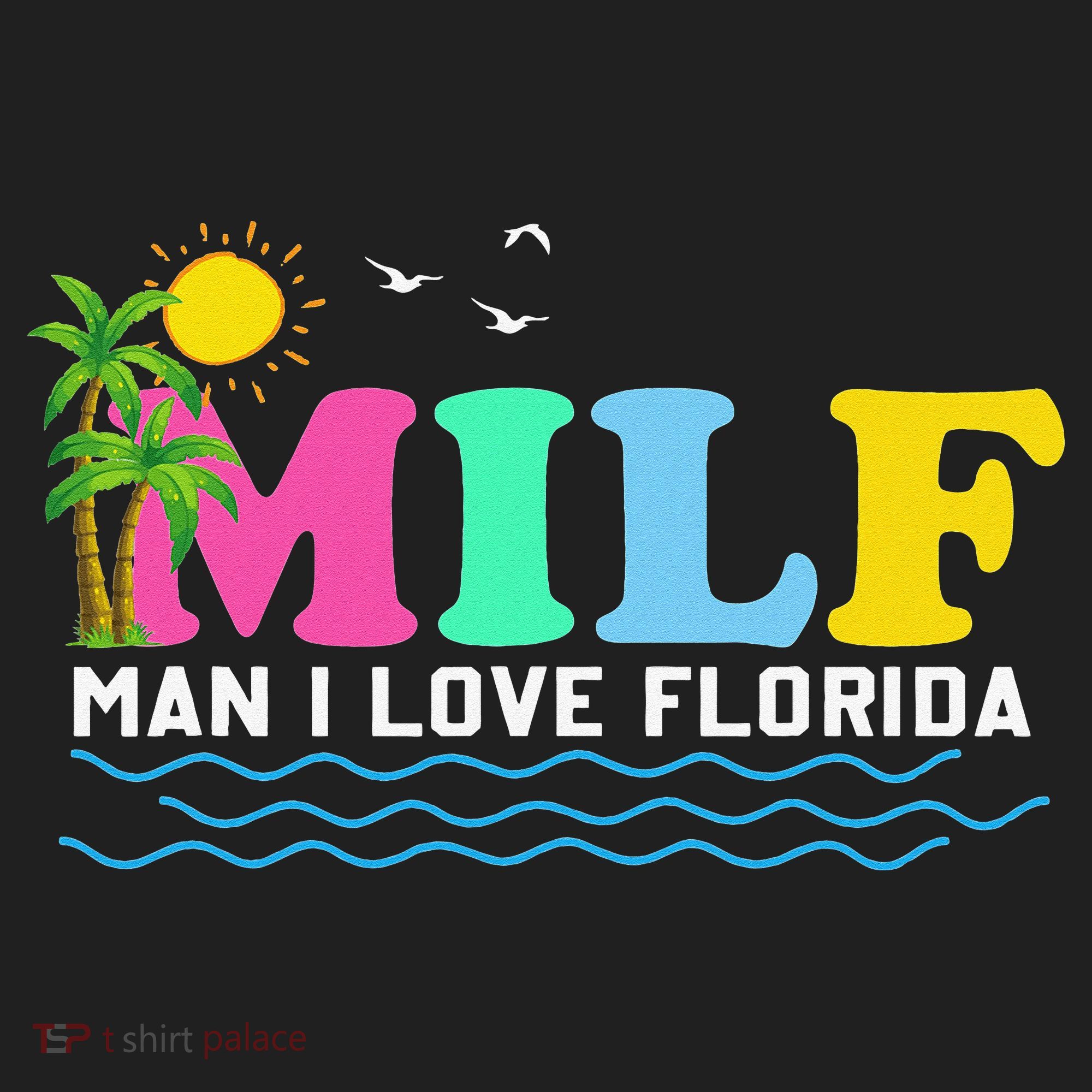 MILF Man I Love Florida Beach Summer Vacation Palm Tree Beanie