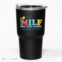 MILF Man I Love Florida Beach Summer Vacation Palm Tree Tumbler thumb 0
