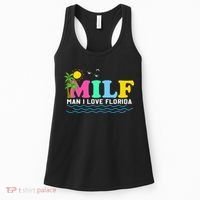 MILF Man I Love Florida Beach Summer Vacation Palm Tree Women's Tank Top thumb 0