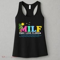 MILF Man I Love Florida Beach Summer Vacation Palm Tree Women's Tank Top thumb 3