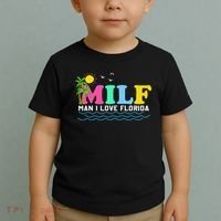 MILF Man I Love Florida Beach Summer Vacation Palm Tree Toddler T-Shirt thumb 2