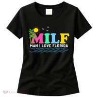MILF Man I Love Florida Beach Summer Vacation Palm Tree Women's T-Shirt thumb 0