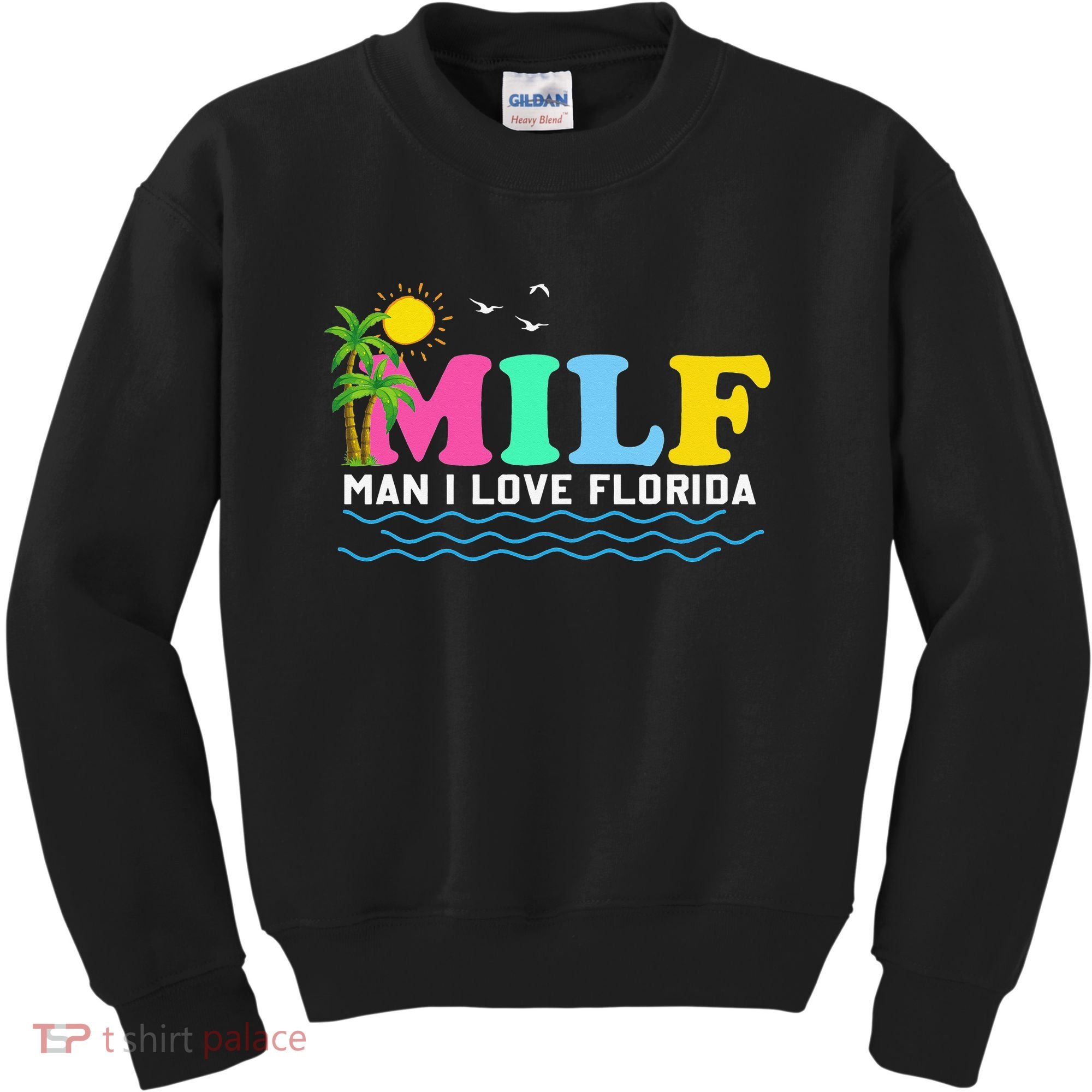 MILF Man I Love Florida Beach Summer Vacation Palm Tree Kids Sweatshirt