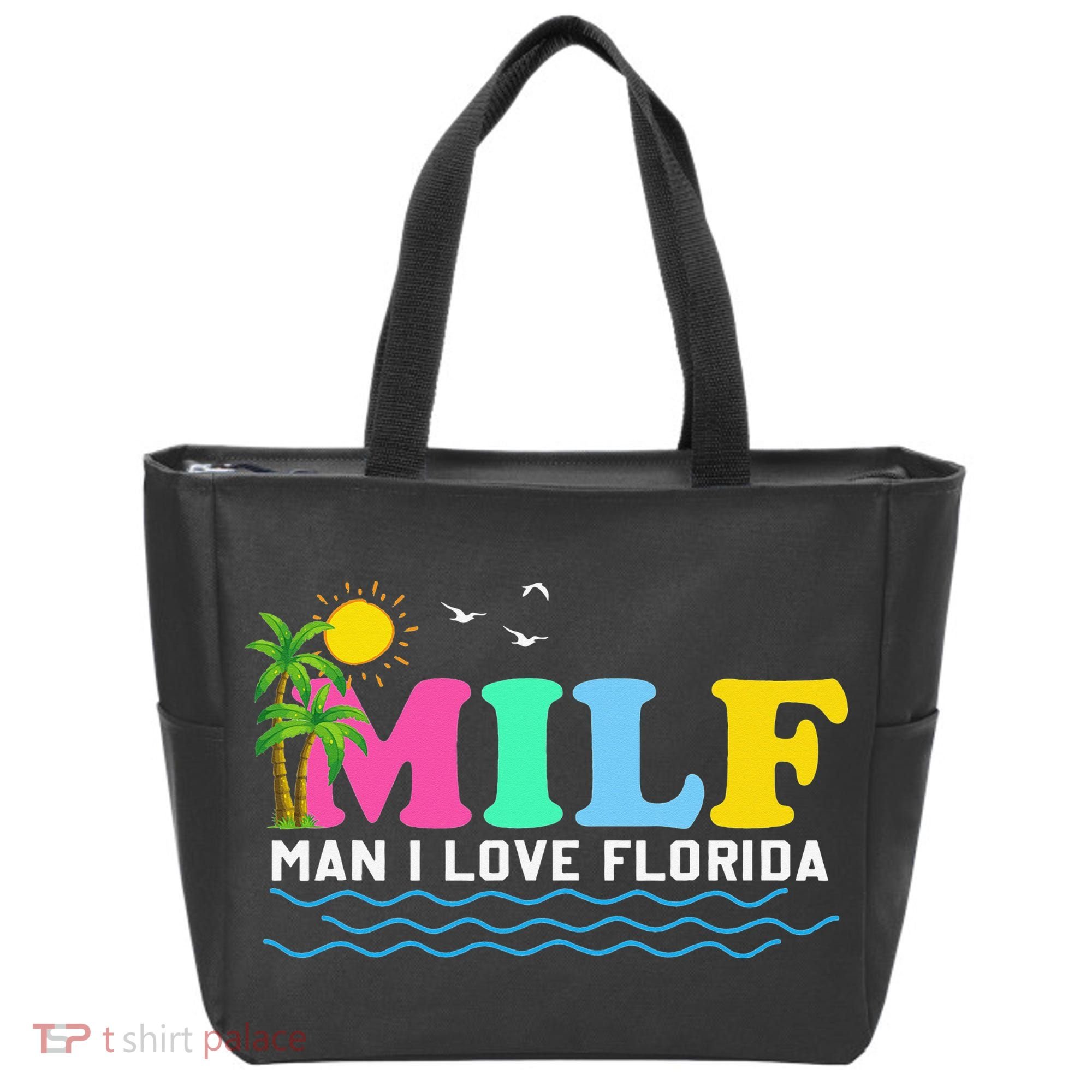 MILF Man I Love Florida Beach Summer Vacation Palm Tree Tote Bag
