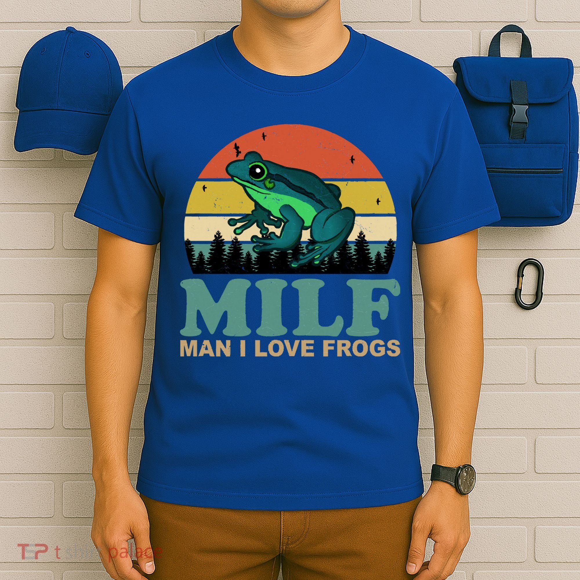 Milf Man I Love Frogs Funny Amphibian Lovers T-Shirt