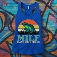 Milf Man I Love Frogs Funny Amphibian Lovers Women's Tank Top thumb 3