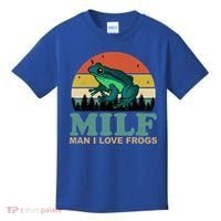 Milf Man I Love Frogs Funny Amphibian Lovers Kids T-Shirt thumb 0