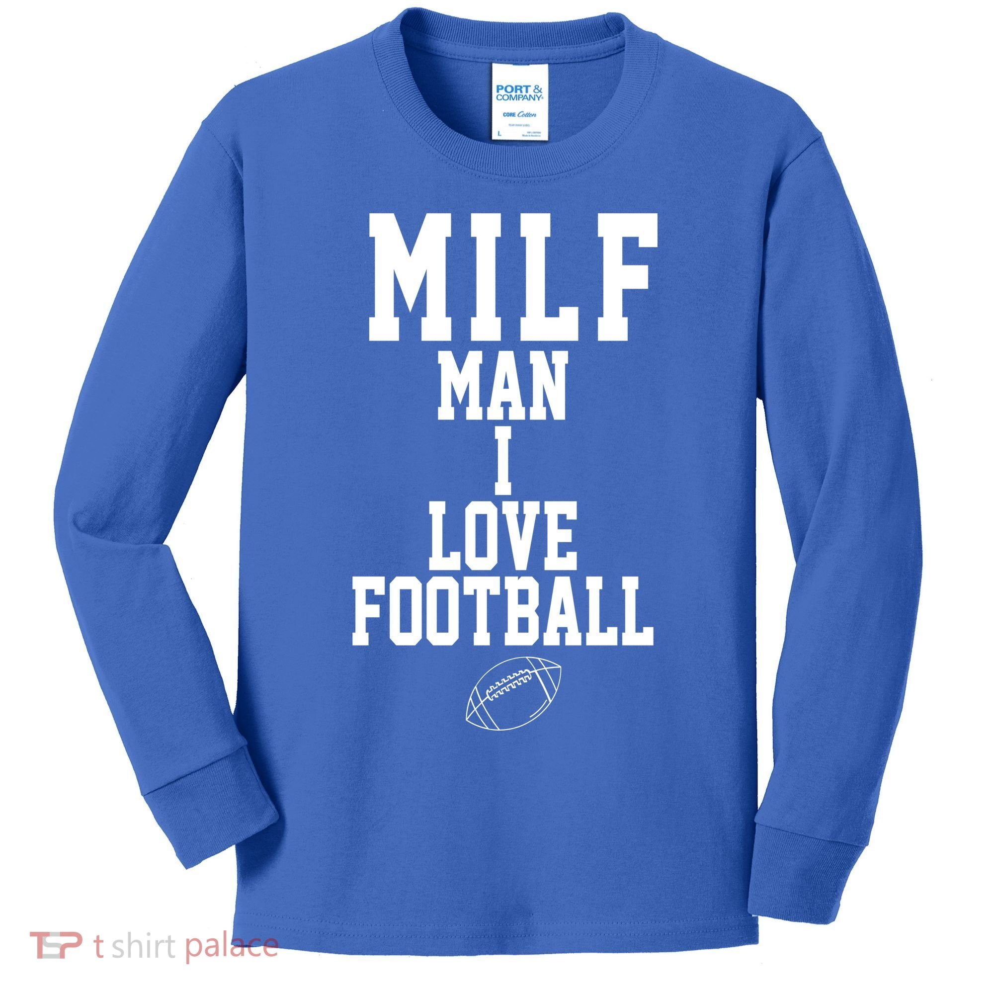 MILF Man I Love Football Funny Kids Long Sleeve Shirt