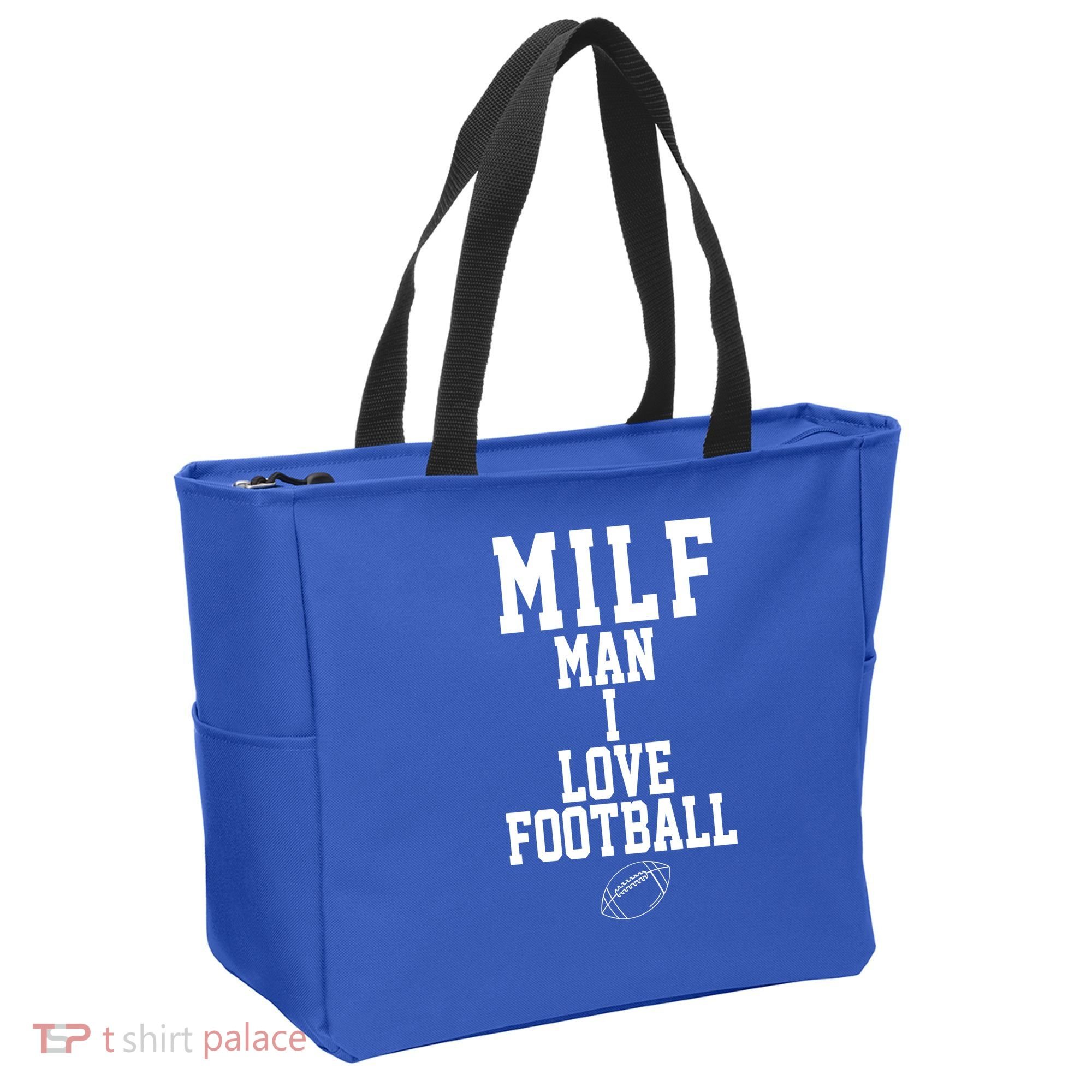 MILF Man I Love Football Funny Tote Bag
