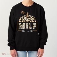 MILF Man I Love Fall Leopard Pumpkin Funny Women's Sweatshirt thumb 0